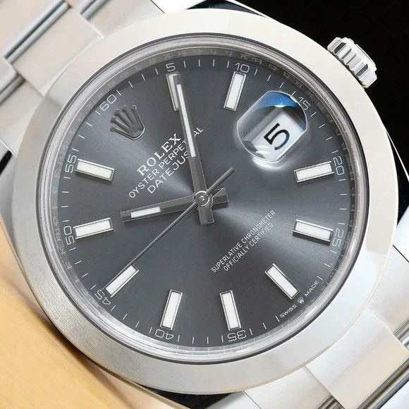 2020 Men's Rolex 41mm Gray Watch w/ box + paper - Picture 2 of 9